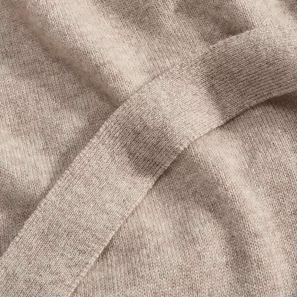Charter Club Tie-Waist Longline 100% Cashmere Cardigan in Pearl Taupe Heather S - Picture 4 of 9